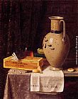 Famous Cigar Paintings - Cigar Box Pitcher and New York Herald